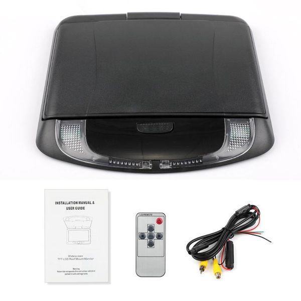 

car organizer 9 inch 800*480 screen roof mount lcd color monitor flip down overhead multimedia video ceiling display
