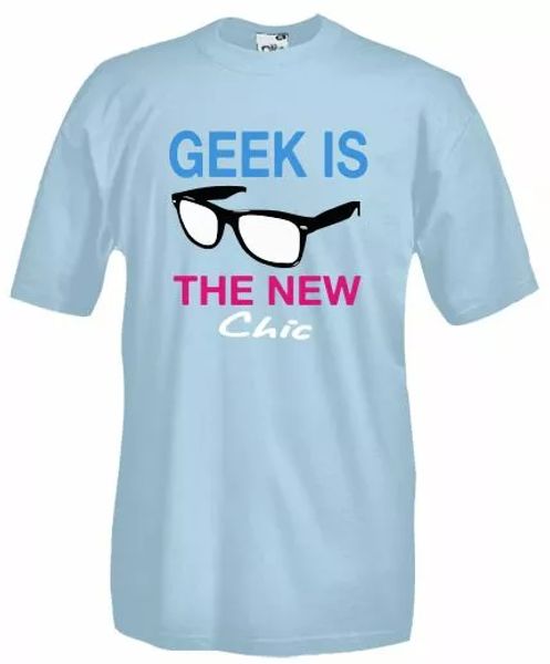

grid j52 geek is the new chic, vintage hipster t-shirt, White;black