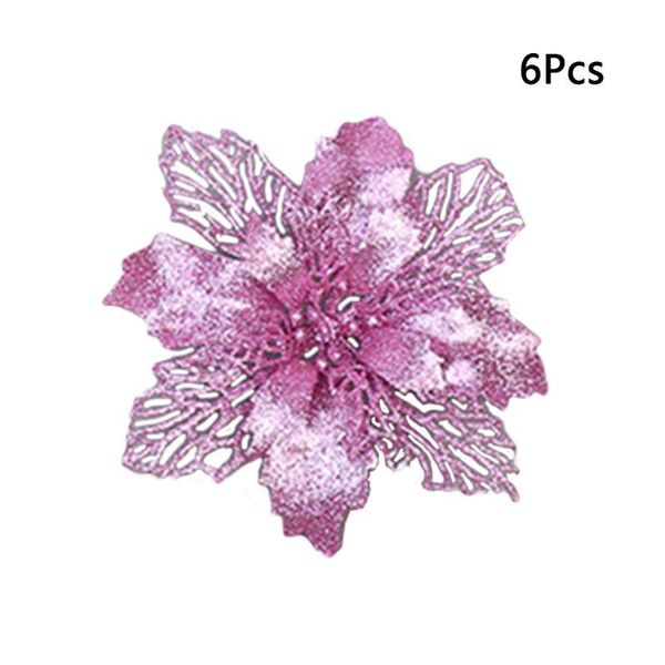 

party decoration artificial christmas flowers glitter fake merry tree decor