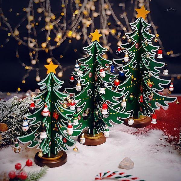 

christmas decorations 32*26cm decoration wooden tree creative diy assembly deskyear gift