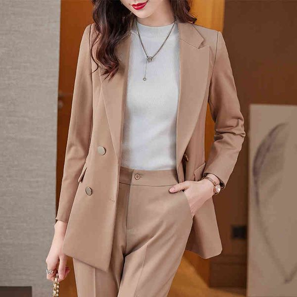 

women's two piece pants fabric formal uniform designs pantsuits autumn winter women professional business work wear ol styles blazers s, White