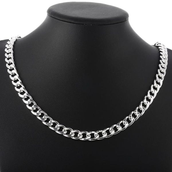 

chains fashion brands men's classic personality 10mm chain 925 sterling silver necklace christmas gifts party fine jewelry
