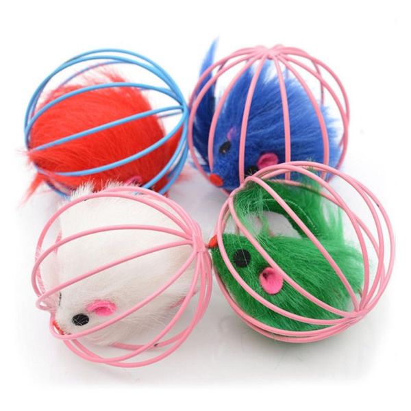 

cat toys cats rat in cage plush mouse ball funny interesting practical