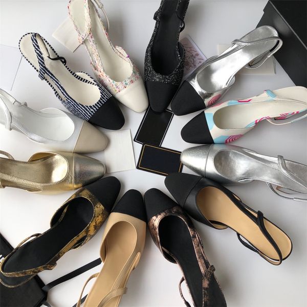 

sandals women's genuine leather ladies luxury designers casual mixed colors heels round toe shoes for ajsy, Black