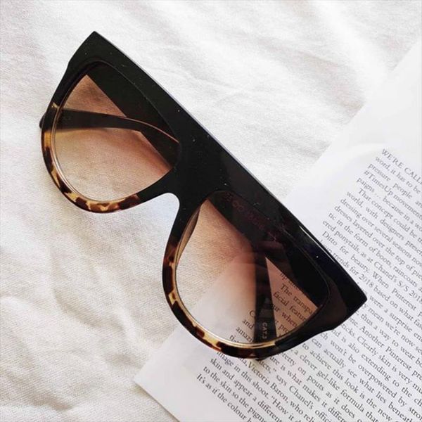 

color women sunglasses unique oversize shield uv400 gradient vintage eyeglasses frames sun glasses female rivet shades, White;black