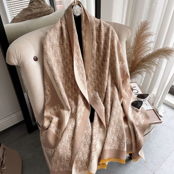 

2021 and new imitation cashmere scarf women's fashion versatile warm shawl simple temperament bib, Blue;gray