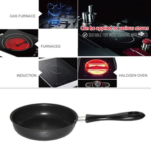 

pans mini frying pan boiled portable breakfast egg kitchen cooking tool barbecue household small cookware