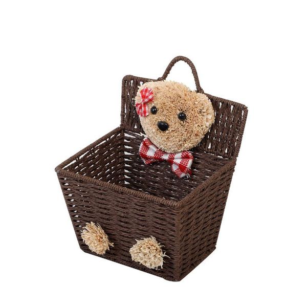 

rattan handmade hanging basket storage wicker table key sundries baskets