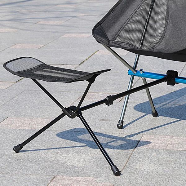 

camp furniture lazy foot bbq bracket leg stool camping portable folding chair footrest aluminum outdoor elements