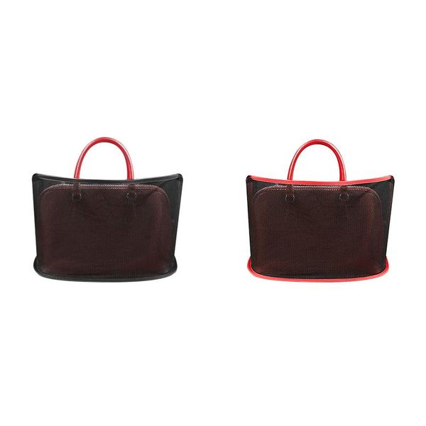 

car organizer tioodre durable material mesh bag practical easy installatio big capacity handbag holder