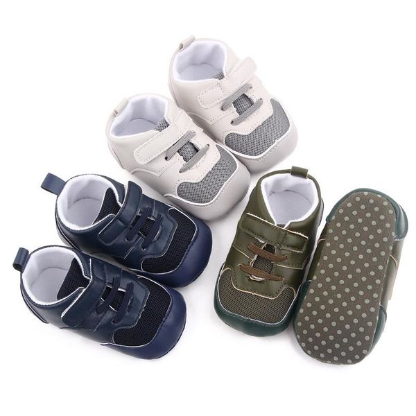 

first walkers 0-1-year-old breathable mesh baby boys shoes soft soled fashion sneakers casual