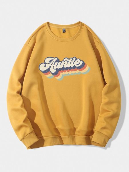 

plus letter graphic thermal lined sweatshirt v0ek#, Black