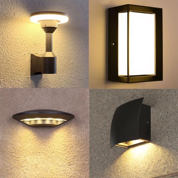 

modern led wall sconce lighting fixture lamps 12w outdoor aluminum waterproof lamp for door front patio corridor