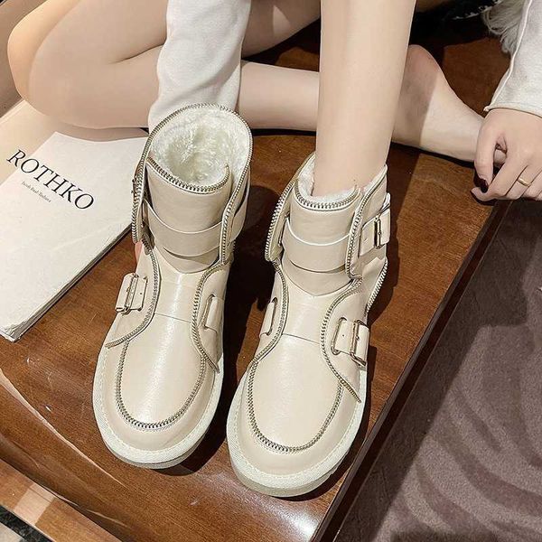 

dress shoes warm more teddy snow boots women winter spring shoes girly platform chunky ankle booties lzeu, Black