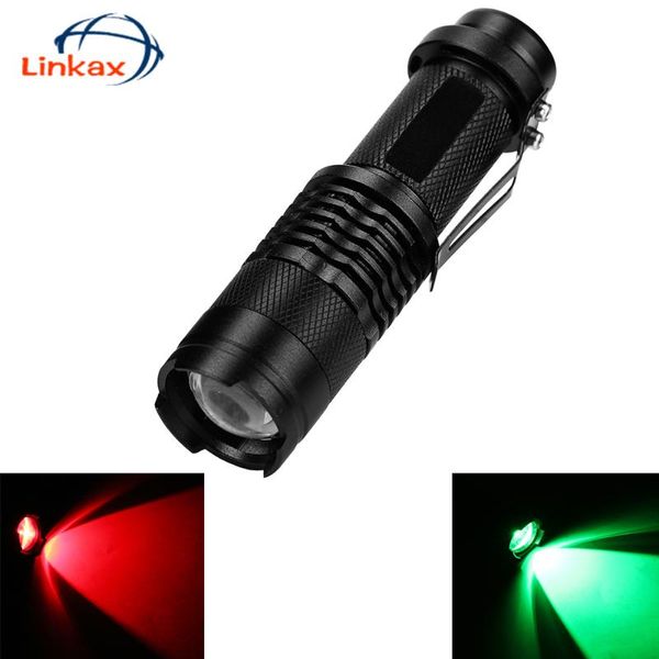 

red light xpe led mini zoomable xp-e torch ultra camping outdoor sos flashlights torches