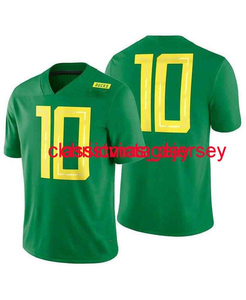 

stitched men women youth oregon ducks justin herbert #10 green yellow ncaa jersey embroidery custom xs-5xl 6xl, Black