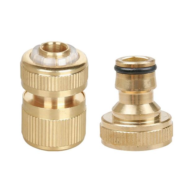 

watering equipments 2pcs tool copper fitting high pressure hose adapter accessories quick connector set cleaning machine easy install washer