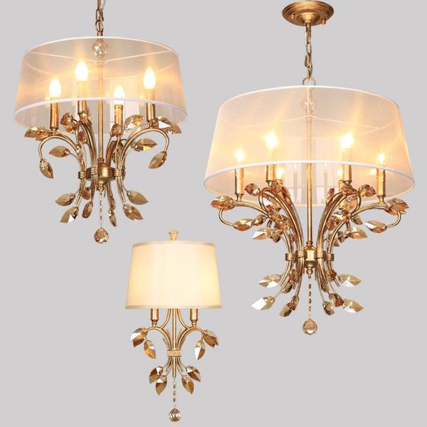 

wall lamp modern crystal sconce light for dining room background iron retro el shade led bar vintage arandela
