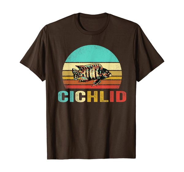 

vintage cichlid shirt sunset, White;black