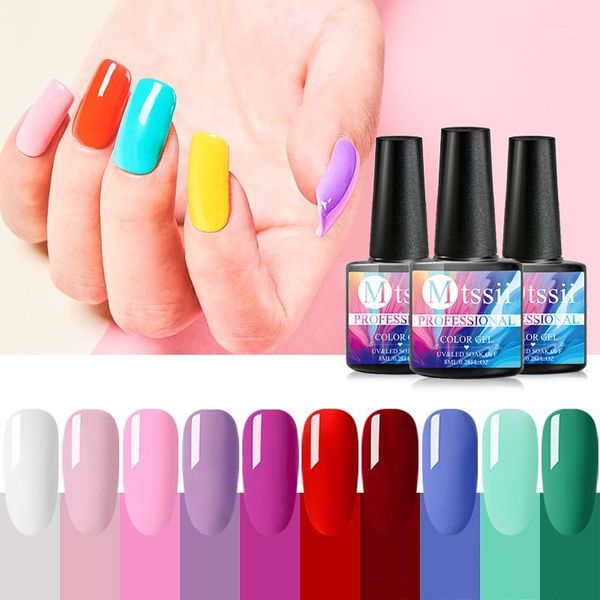 

mtssii 8ml pure color nail gel polish art varnish hybrid soak off lacquer long lasting led salon manicure1, Red;pink