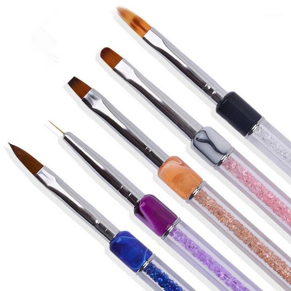 

nail apen rhinestone crystal acrylic tips gel polish decoration painting drawing line fin flat gradient tools manicure1, Yellow