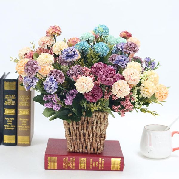 

flone artificial plants silk daisy fake flowers for home decoration accessories flower wall wedding garden decorative & wreaths