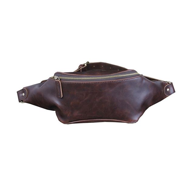 

waist bags 2021 luxury fashion crazy horse pu faux leather bag for men fanny pack designer belt chest money cellphone holder