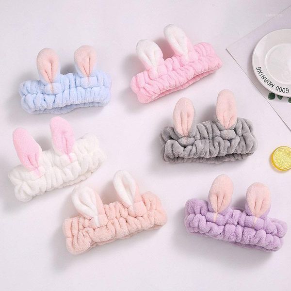 

ears soft elastic headbands for eyelash extension women girls makeup cute broken hair holder hairbands face washing tool1