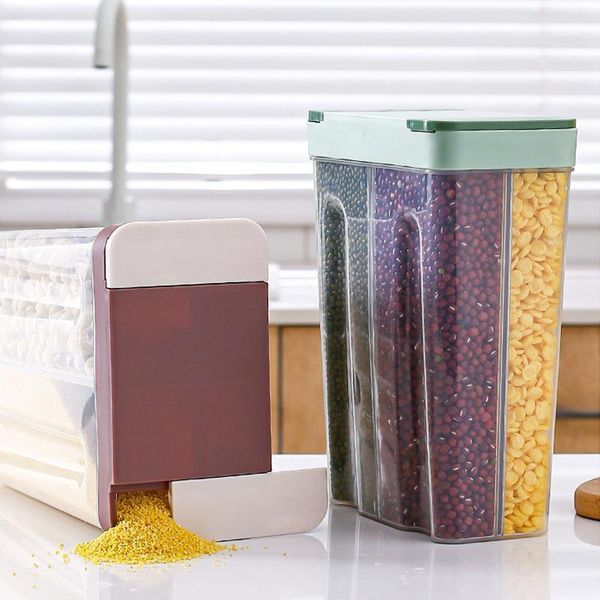

storage bottles & jars kitchen food box tank organizer moisture-proof boxes plastic container rice bucket grain