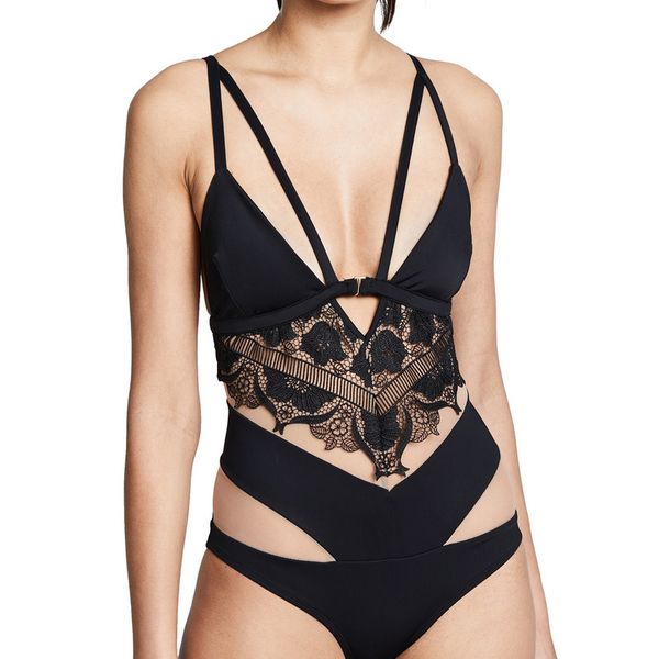 

swimsuit woman trikini piece women pure adorable women's rent polyester bikini, White;black