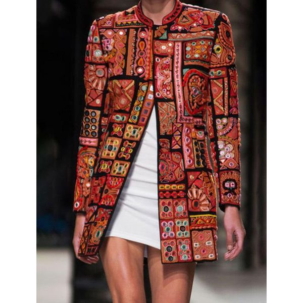 

long sleeve cardigan coat autumn 2021 women's digital jackets, Black;brown