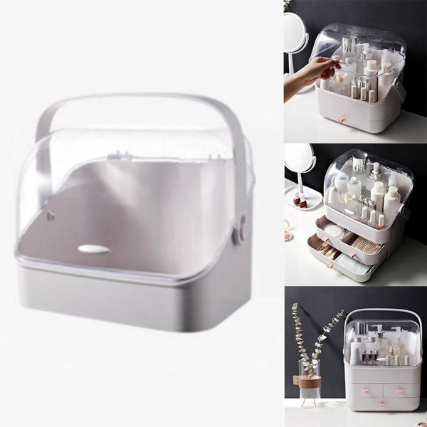 

eyebrow tools & stencils cosmetic storage box portable dustproof and waterproof skin lipstick care drawer g6k6