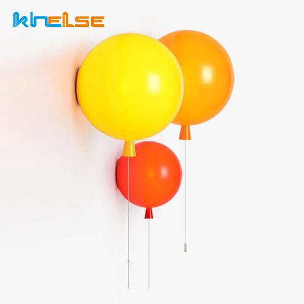 

wall lamp modern colorful balloon led lamps acrylic children bedroom bedside balcony stair e27 energy-saving home decor lighting