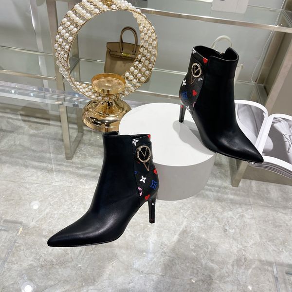 

fashion wedding party women's shoes designer pointed luxury and comfortable brand zipper women's boots, Red;white