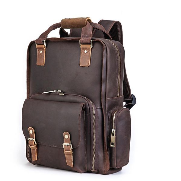 

backpack maheu design leather for camera genuine bagpack with removable bag outdoor travel men