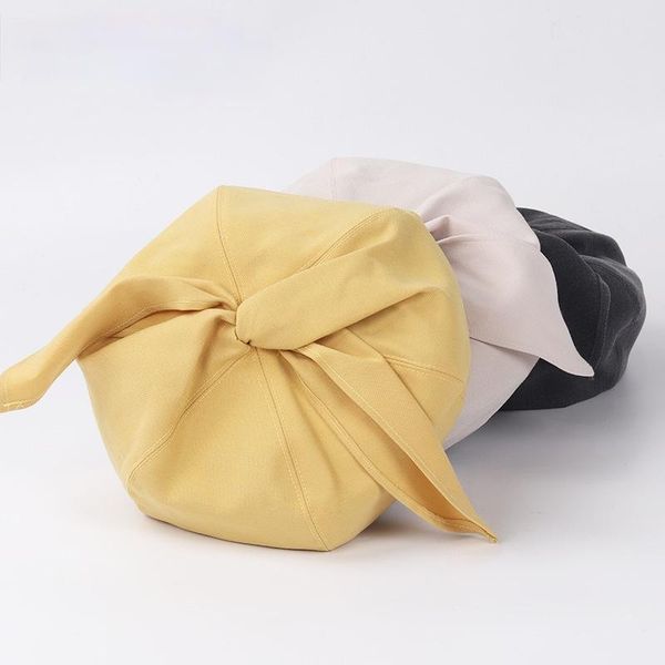 

berets spring and summer thin bow beret women's casual painter hat ins internet korean style fashion party pccessories gorros, Blue;gray