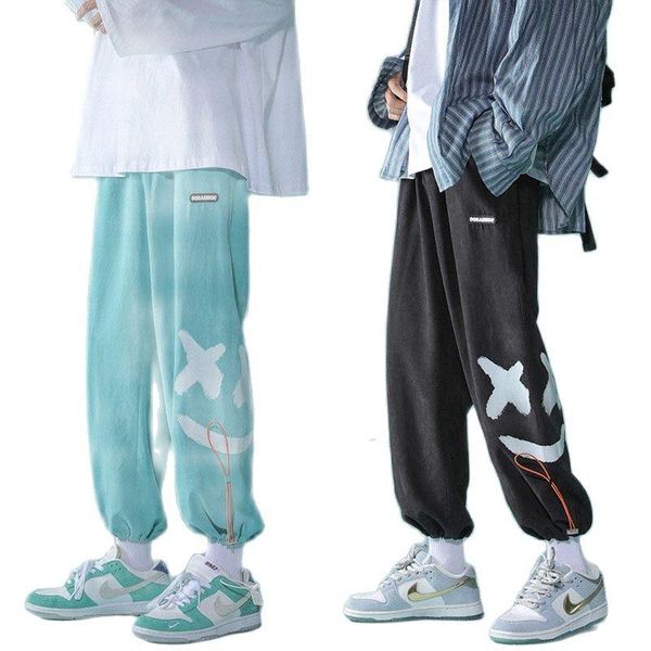 

men's pants summer thin trendy loose sportswear trousers, Black