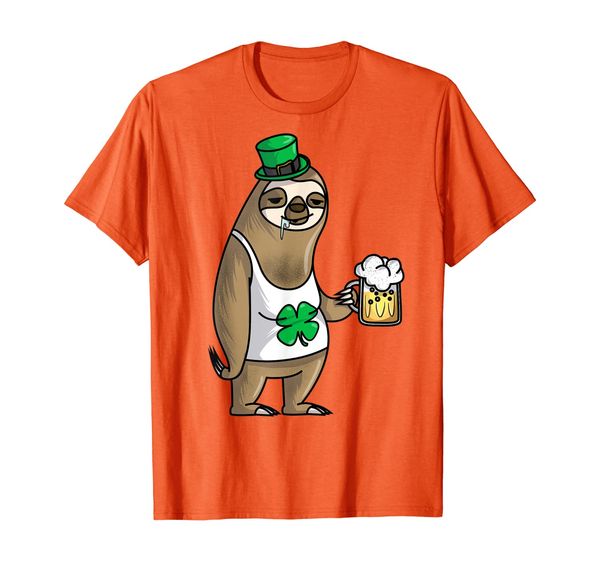 

St Paddys Drunk sloth with Irish vest hat and beer mug shirt, Mainly pictures