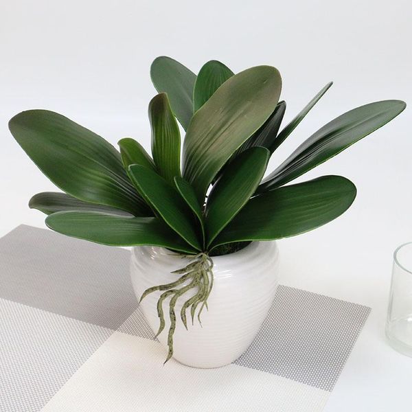 

artificial plants phalaenopsis leaf decorative flowers auxiliary material flower decoration orchid leaves micro landscape decor & wreaths