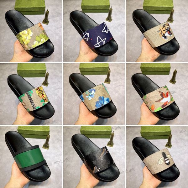 

stylish slippers tigers fashion classics slides sandals men women shoes tiger cat design summer huaraches, Black