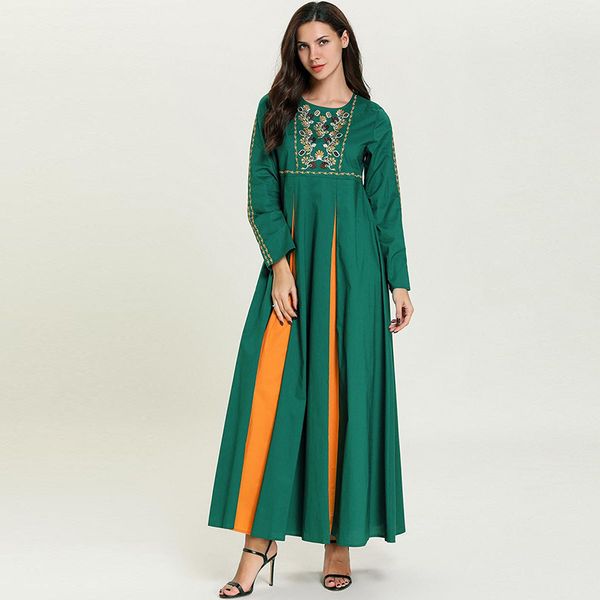 

abaya kaftan dubai islamic arabic hijab muslim dress vestidos arabes pakistani turkey robe musulmane grote maten dames kleding, Red