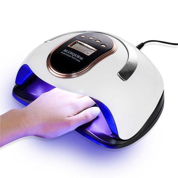 Lâmpada de unha 168W / 120W LED UV para manicure 36pcs LEDs Secador LCD Display Secagem Gel Polonês Arte Ferramentas 210622