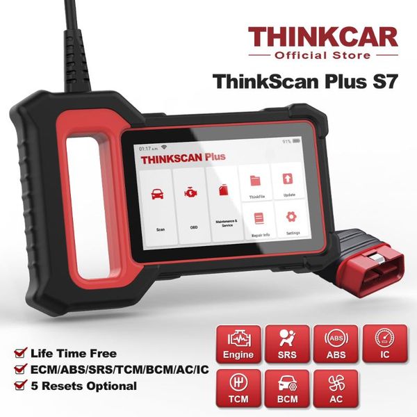 

code readers & scan tools thinkcar thinkscan plus s2/s4/s7 scanner obd2 professional diagnostic dtc lookup 28 reset car reader auto