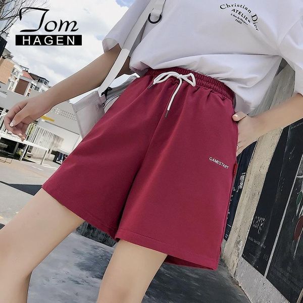 

2021fashion stretch waist casual shorts woman running gym sports summer pocket elastic with belt short women's clothing, White;black