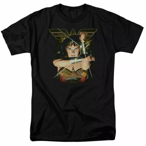 

wonder woman deflection t shirt licensed comic book movie tee black, White;black