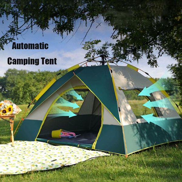 

tents and shelters protable automatic tent 2-4 person camping easy instant setup backpacking sun shelter travelling outdoor hiking accessori