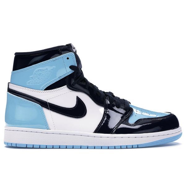 

pk version aj1 hight slippers shoes sneaker full real leather with box men women, Black