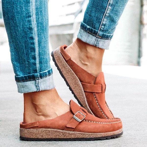 

women shoes autumn flat pu leather gladiator luxury mules comfort outdoor slippers zapatos de mujer, Black