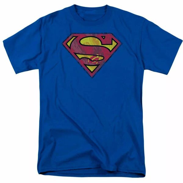 

superman action shield t shirt mens licensed clark kent dc comics tee royal blue, White;black