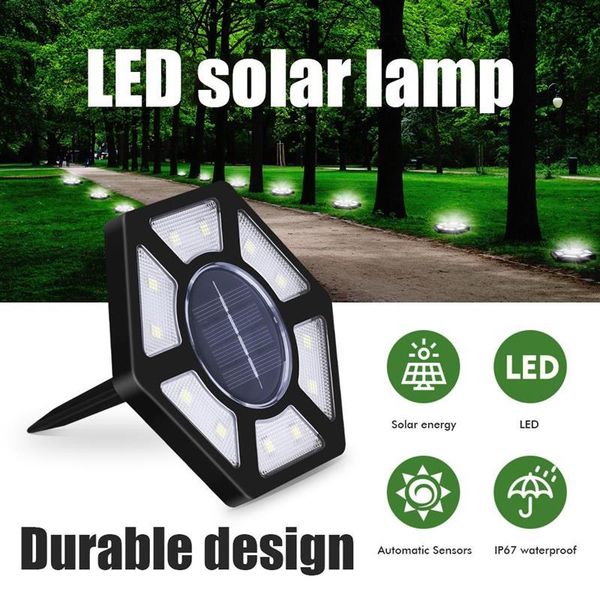 

lawn lamps 12led solar garden light waterproof ground lamp low power disk lights for courtyard stairs